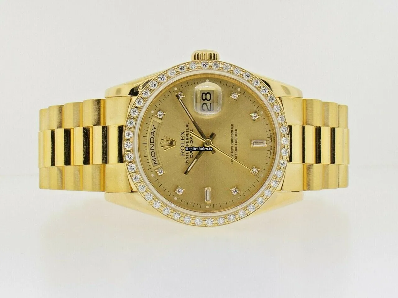 Trustworthy Fake Rolex Day-date 36 18238 Automatic Movement 36mm Yellow Gold Case Mens/unisex Watch - Image 7