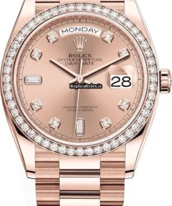 Trustworthy Replica Rolex Day-date 36 128345rbr Automatic Movement 36mm Rose Gold Case Watch