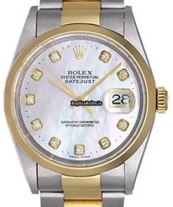 Superb Knockoff Rolex Datejust 16203 Automatic Movement 36mm Gold/steel Case Mens/unisex Watch