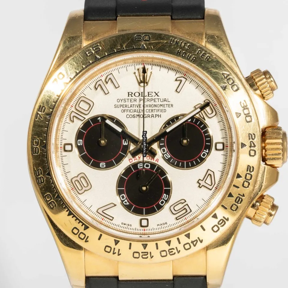 Excellent Replica Rolex Daytona 116518 Caliber 4130 Automatic Movement 40mm Yellow Gold Case Mens/unisex Watch - Image 2