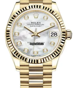 1:1 Replica Rolex Datejust 278278 Automatic Movement 31mm Yellow Gold Case Womens Watch