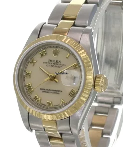 Excellent Imitation Rolex Lady-datejust 69173 Caliber 2135 Automatic Movement 26mm Gold/steel Case Womens Watch