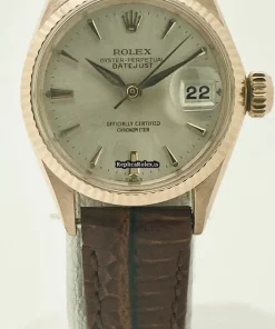 Epic Fake Rolex Oyster Perpetual Lady Date 6517 Caliber 1161 Automatic Movement 26mm Yellow Gold Case Womens Watch