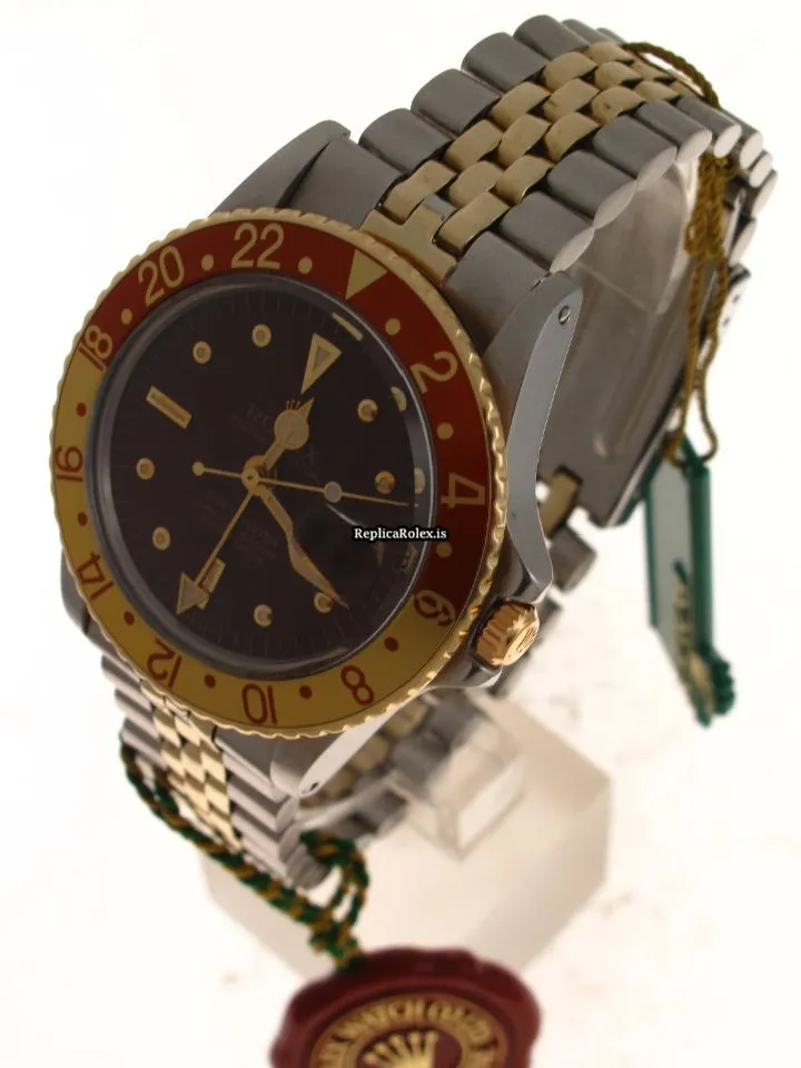 Mind-boggling Knockoff Rolex Gmt-master 1675 Caliber 1570 Automatic Movement 40mm Gold/steel Case Mens/unisex Watch - Image 5