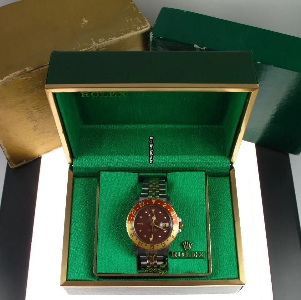 Mind-boggling Knockoff Rolex Gmt-master 1675 Caliber 1570 Automatic Movement 40mm Gold/steel Case Mens/unisex Watch - Image 7