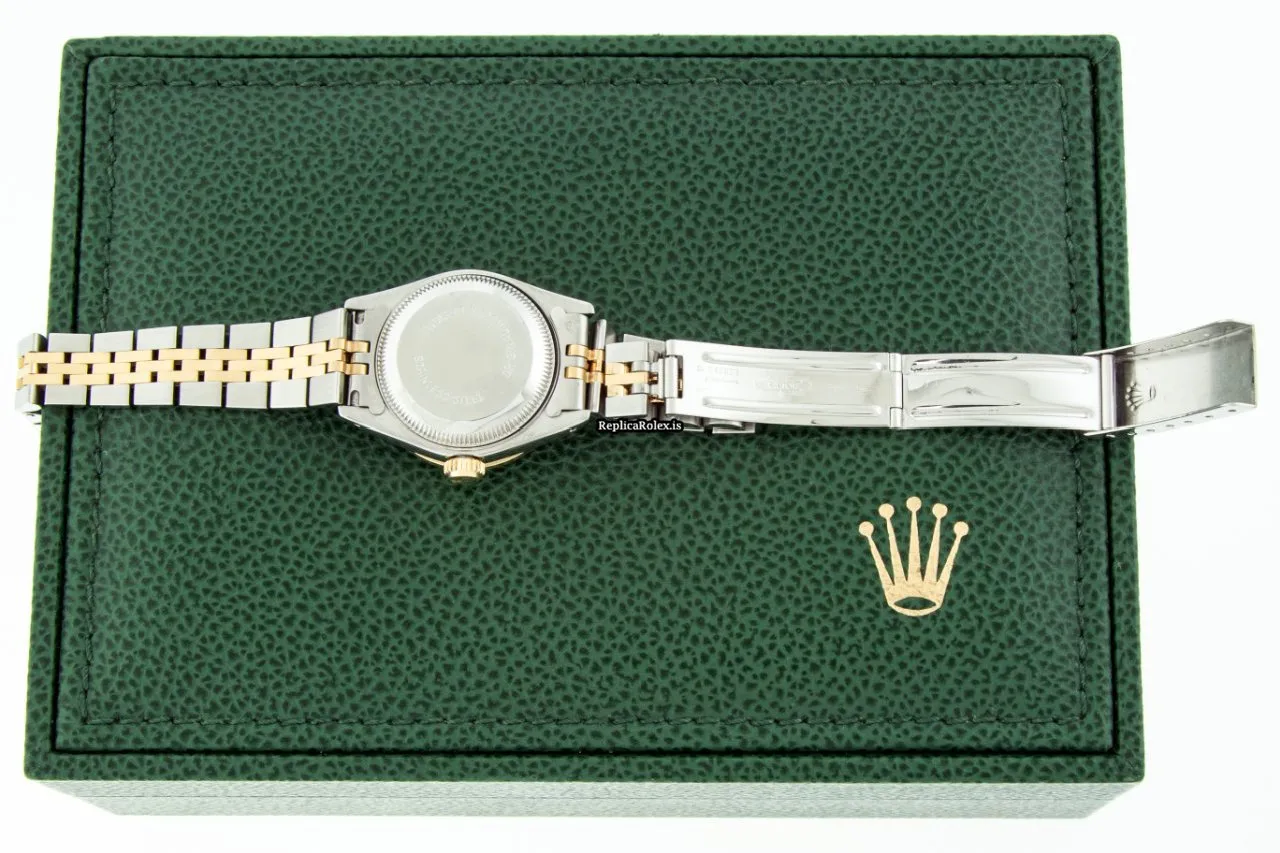 Fabulous Replicas Rolex Lady-datejust 69173 Caliber 2135 Automatic Movement 26mm Gold/steel Case Womens Watch - Image 11