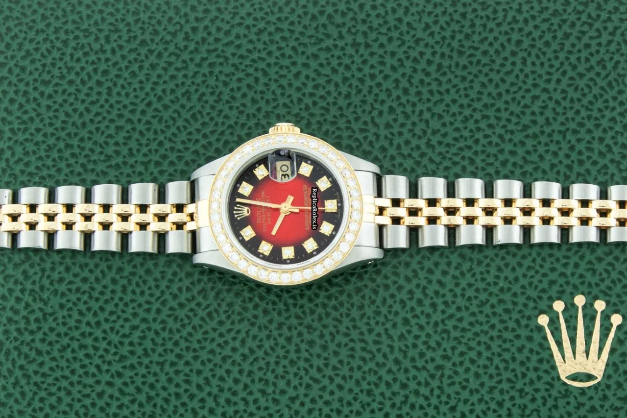Fabulous Replicas Rolex Lady-datejust 69173 Caliber 2135 Automatic Movement 26mm Gold/steel Case Womens Watch - Image 4