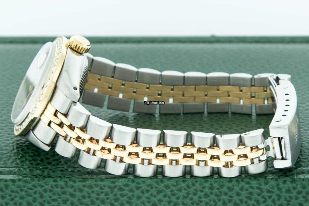 Fabulous Replicas Rolex Lady-datejust 69173 Caliber 2135 Automatic Movement 26mm Gold/steel Case Womens Watch - Image 5