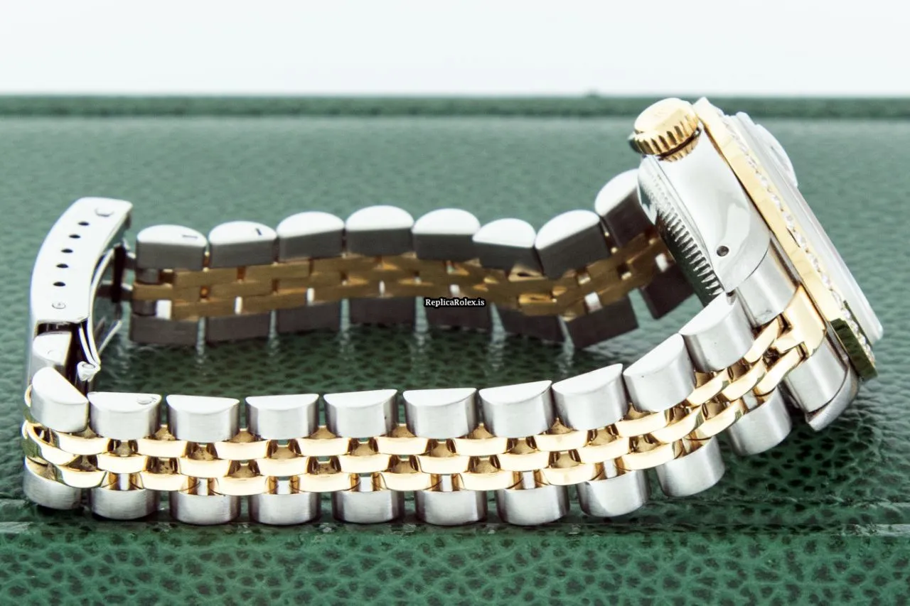 Fabulous Replicas Rolex Lady-datejust 69173 Caliber 2135 Automatic Movement 26mm Gold/steel Case Womens Watch - Image 6