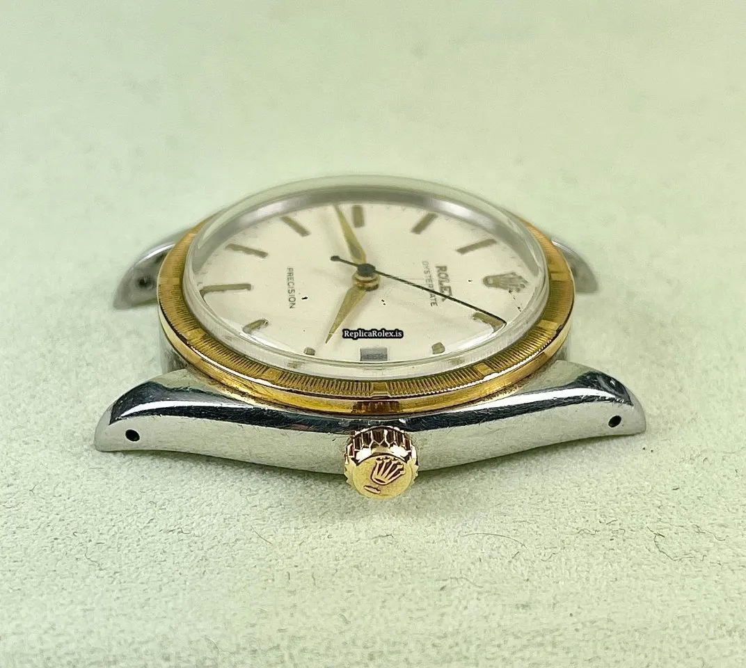 Fantastic Replica Rolex Oyster Precision 6694 Caliber 1225 Manual Winding Movement 34x40mm Steel Case Mens/unisex Watch - Image 3