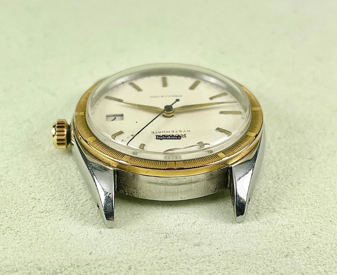 Fantastic Replica Rolex Oyster Precision 6694 Caliber 1225 Manual Winding Movement 34x40mm Steel Case Mens/unisex Watch - Image 4