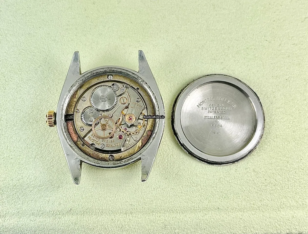 Fantastic Replica Rolex Oyster Precision 6694 Caliber 1225 Manual Winding Movement 34x40mm Steel Case Mens/unisex Watch - Image 9