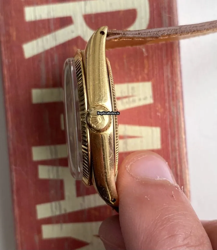 Exquisite Fake Rolex Oyster Perpetual 34 1005 Caliber 1570 Automatic Movement 34mm Yellow Gold Case Mens/unisex Watch - Image 7