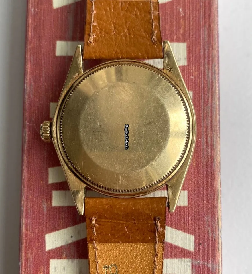 Exquisite Fake Rolex Oyster Perpetual 34 1005 Caliber 1570 Automatic Movement 34mm Yellow Gold Case Mens/unisex Watch - Image 8