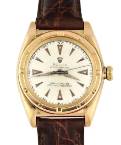 Wholesale Replica Rolex Bubble Back 3372 Caliber 630 Automatic Movement 32mm Rose Gold Case Mens/unisex Watch