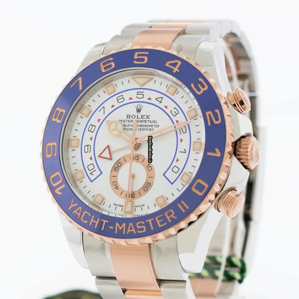 Amazing Replica Rolex Yacht-master II 116681 Caliber 4161 Automatic Movement 44mm Gold/steel Case Mens/unisex Watch