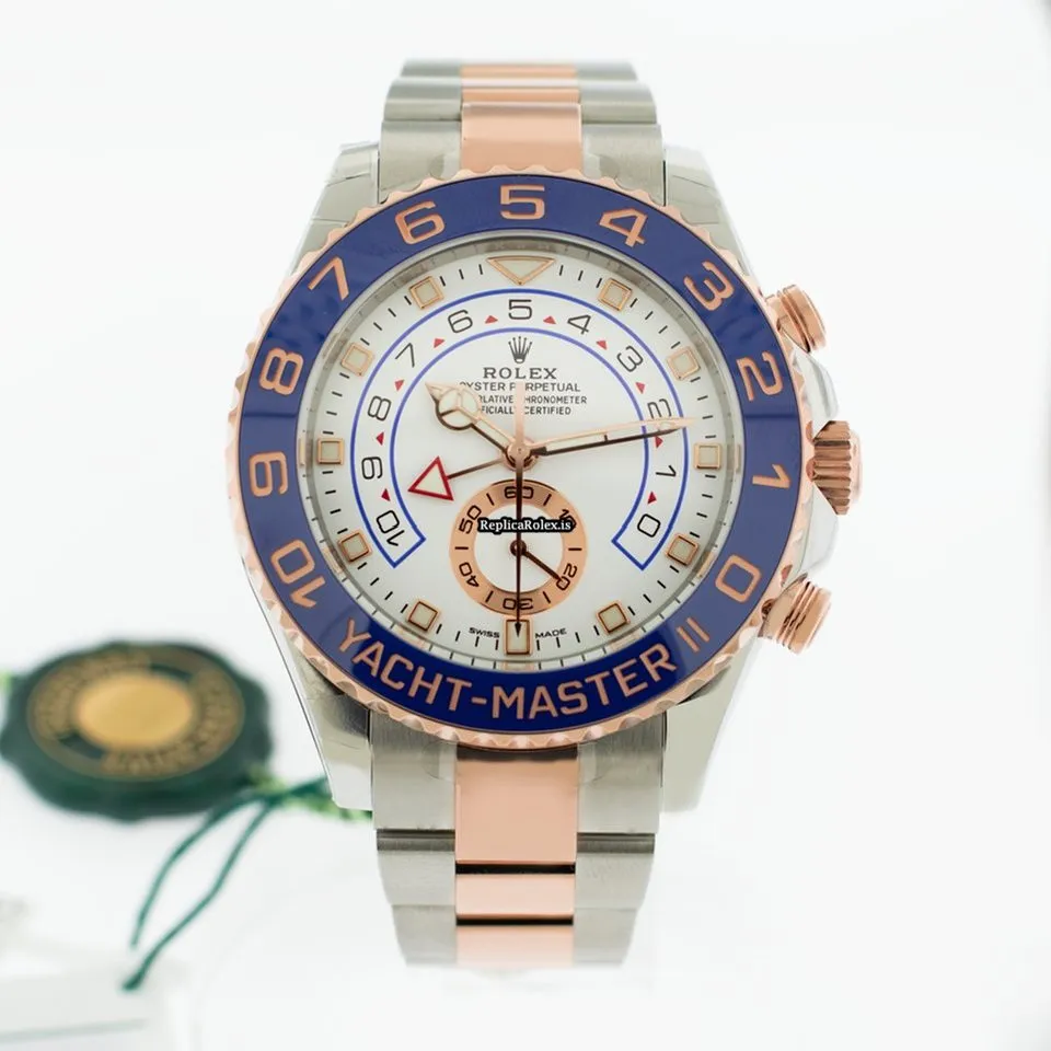 Amazing Replica Rolex Yacht-master II 116681 Caliber 4161 Automatic Movement 44mm Gold/steel Case Mens/unisex Watch - Image 10
