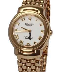 Excellent Replica Rolex Cellini Aug-21 Quartz Movement 26mm Yellow Gold Case Womens Watch