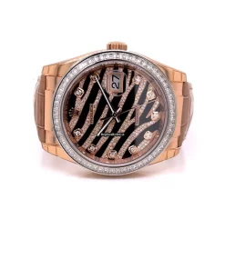 Good Fake Rolex Datejust 116185bbr Automatic Movement 36mm Rose Gold Case Womens Watch