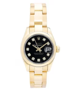 Wholesale Copies Rolex Lady-datejust 179168 Automatic Movement 26mm Yellow Gold Case Womens Watch