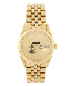 Superb Fake Rolex Oyster Perpetual Date 15037 Automatic Movement 34mm Yellow Gold Case Mens/unisex Watch