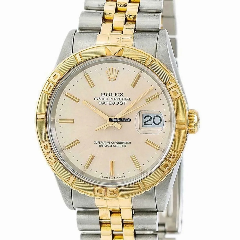 Amazing Fake Rolex Datejust Turn-o-graph 16263 Automatic Movement 36mm Gold/steel Case Mens/unisex Watch - Image 4