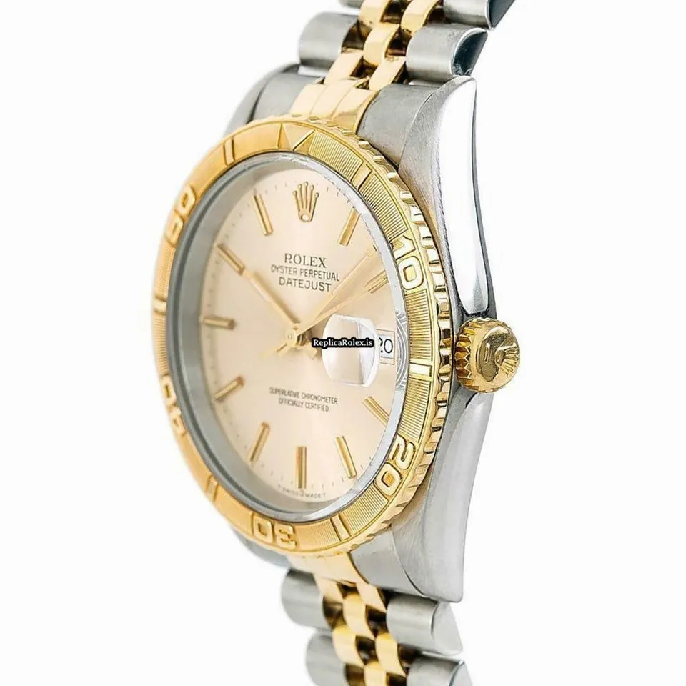 Amazing Fake Rolex Datejust Turn-o-graph 16263 Automatic Movement 36mm Gold/steel Case Mens/unisex Watch - Image 5