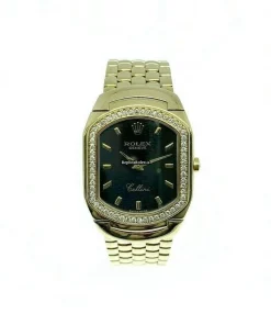 Neat Replica Rolex Cellini 6633 Quartz Movement Yellow Gold Case Mens/unisex Watch