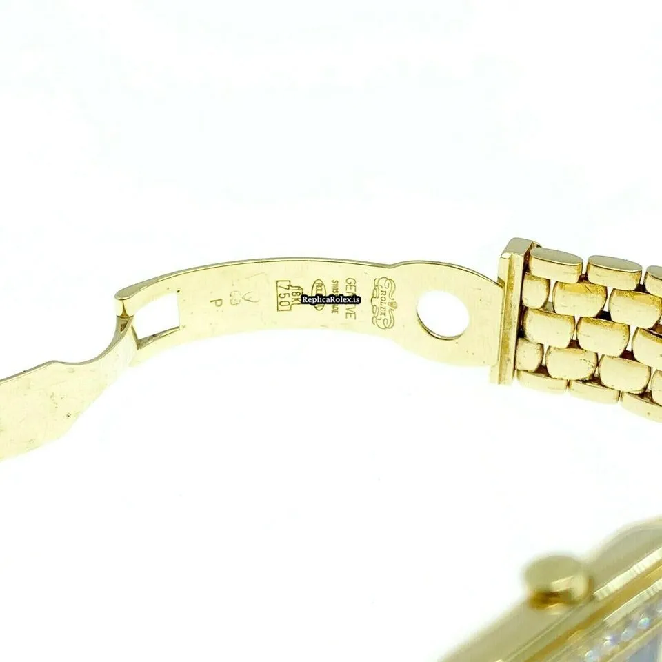 Neat Replica Rolex Cellini 6633 Quartz Movement Yellow Gold Case Mens/unisex Watch - Image 11