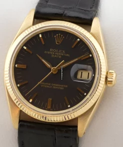 Superior Replica Rolex Oyster Perpetual Date 1503 Caliber 1570 Automatic Movement 34mm Yellow Gold Case Mens/unisex Watch