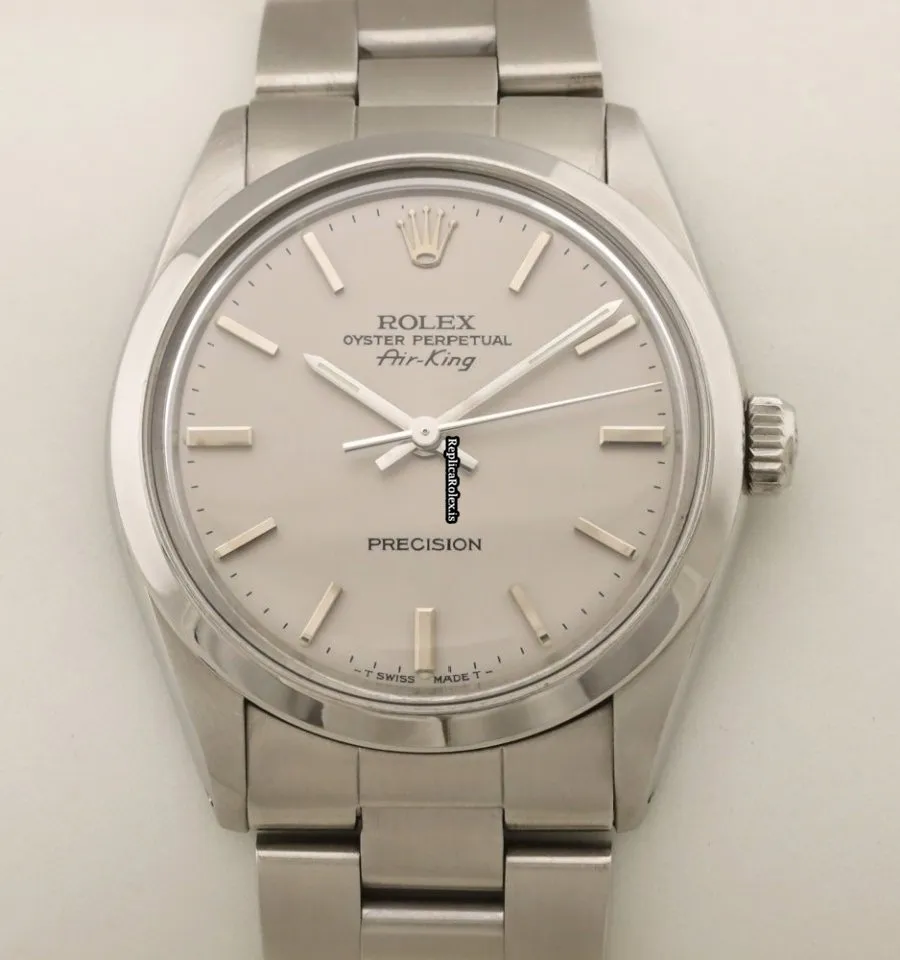 Top Replica Rolex Air King Precision 5500 Caliber 1520 Automatic Movement 34mm Steel Case Mens/unisex Watch - Image 3