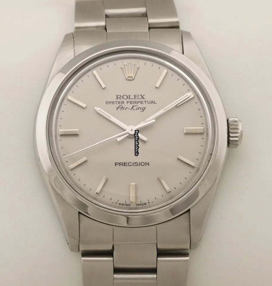 Top Replica Rolex Air King Precision 5500 Caliber 1520 Automatic Movement 34mm Steel Case Mens/unisex Watch - Image 4