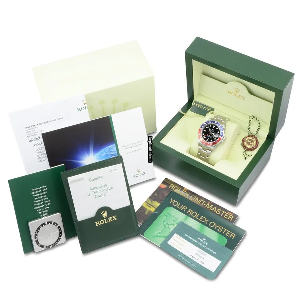Special Fake Rolex Gmt-master II 16710 Caliber 3185 Automatic Movement 40mm Steel Case Mens/unisex Watch - Image 2