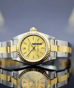 Terrific Replica Rolex Oyster Perpetual 76193 Caliber 2230-31 Automatic Movement 26mm Gold/steel Case Womens Watch