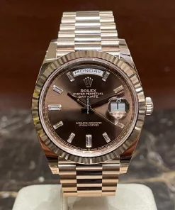 Top Replica Rolex Day-date 40 228235 Caliber 3255 Automatic Movement 40mm Rose Gold Case Mens/unisex Watch