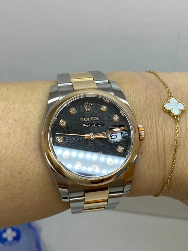 Incredible Replica Rolex Datejust 116201 Automatic Movement 36mm Gold/steel Case Mens/unisex Watch - Image 16