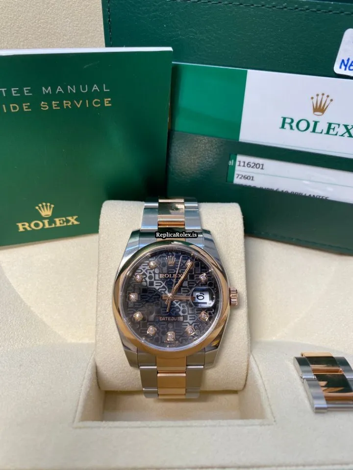 Incredible Replica Rolex Datejust 116201 Automatic Movement 36mm Gold/steel Case Mens/unisex Watch - Image 2
