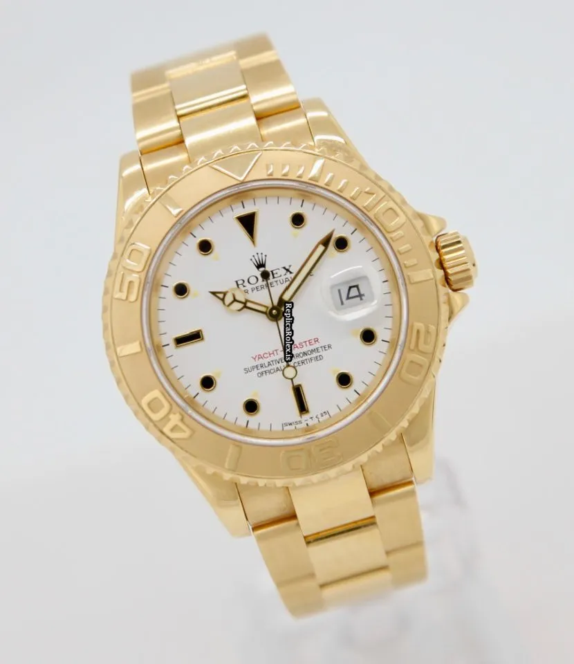 Exquisite Replica Rolex Yacht-master 16628 Caliber 3135 Automatic Movement 40mm Yellow Gold Case Mens/unisex Watch - Image 3