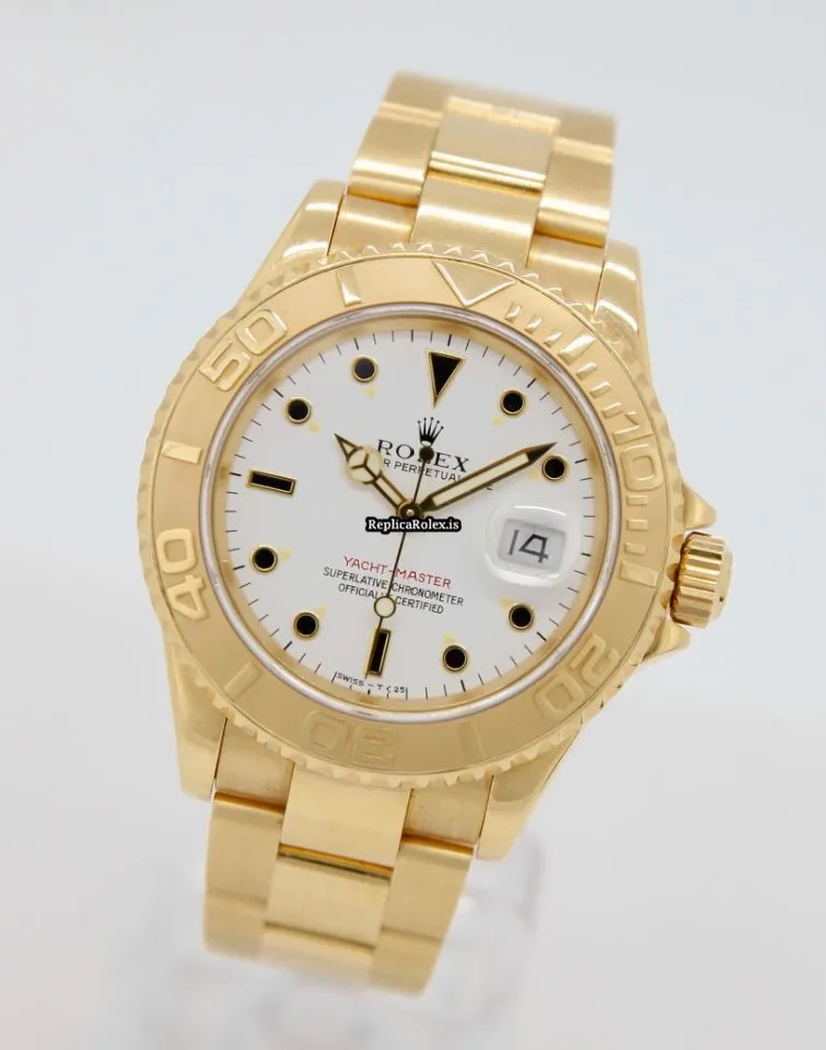 Exquisite Replica Rolex Yacht-master 16628 Caliber 3135 Automatic Movement 40mm Yellow Gold Case Mens/unisex Watch - Image 4