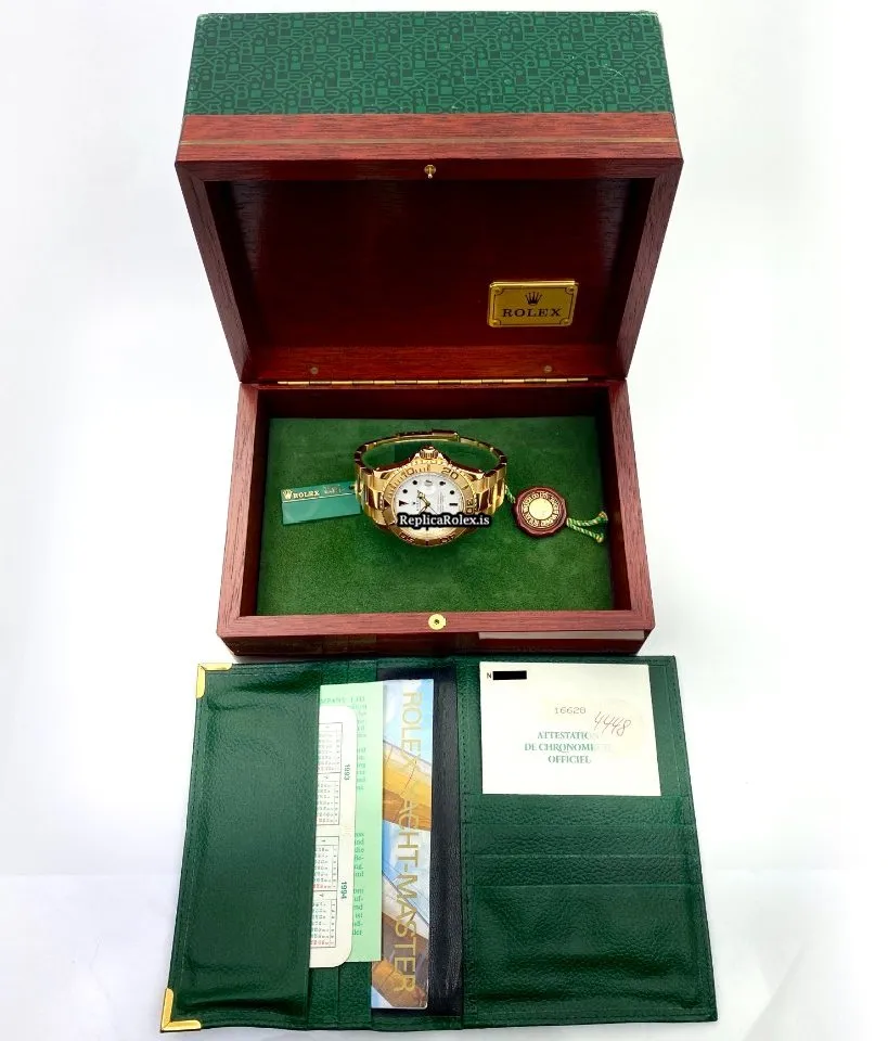 Exquisite Replica Rolex Yacht-master 16628 Caliber 3135 Automatic Movement 40mm Yellow Gold Case Mens/unisex Watch - Image 5