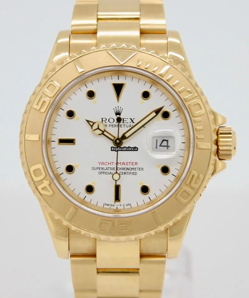 Exquisite Replica Rolex Yacht-master 16628 Caliber 3135 Automatic Movement 40mm Yellow Gold Case Mens/unisex Watch - Image 6