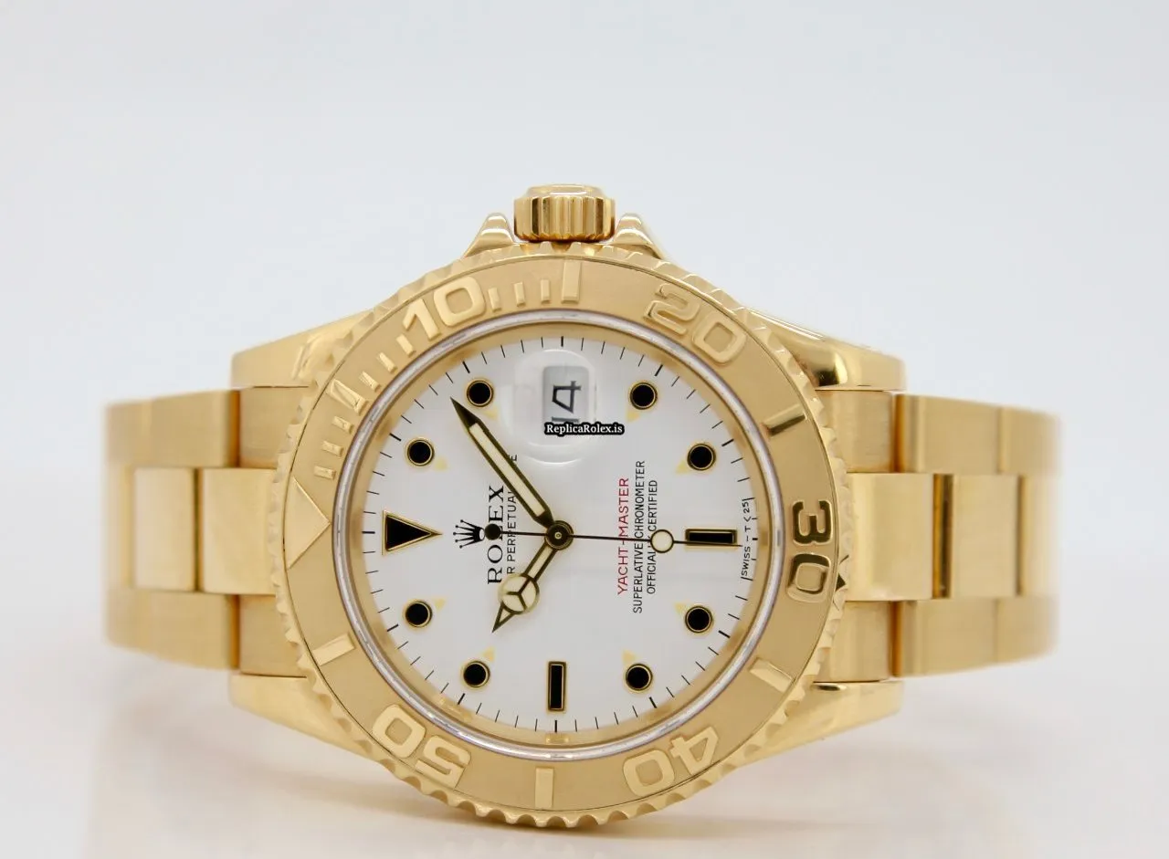 Exquisite Replica Rolex Yacht-master 16628 Caliber 3135 Automatic Movement 40mm Yellow Gold Case Mens/unisex Watch - Image 8
