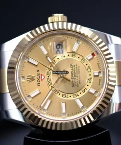 Amazing Replica Rolex Sky-dweller 326933 Caliber 9001 Automatic Movement 42mm Gold/steel Case Mens/unisex Watch
