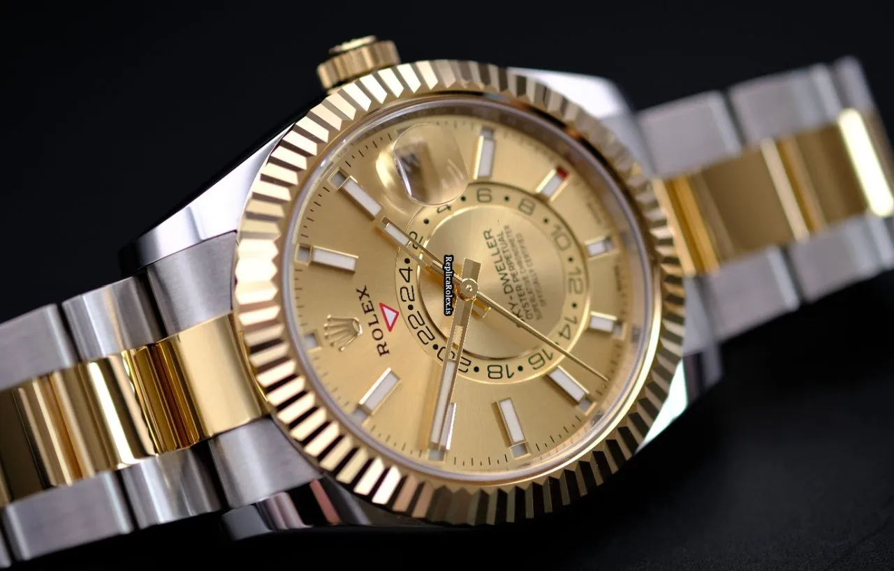 Amazing Replica Rolex Sky-dweller 326933 Caliber 9001 Automatic Movement 42mm Gold/steel Case Mens/unisex Watch - Image 6