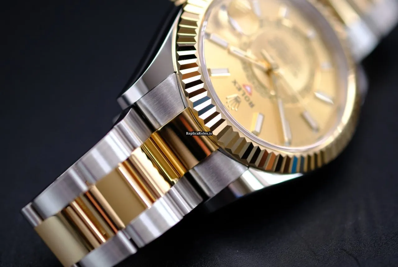 Amazing Replica Rolex Sky-dweller 326933 Caliber 9001 Automatic Movement 42mm Gold/steel Case Mens/unisex Watch - Image 7