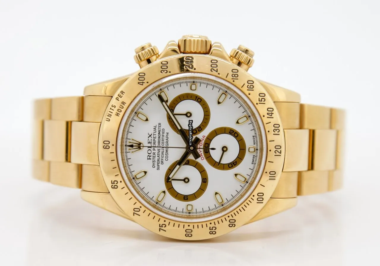 Best Replica Rolex Daytona 116528 Caliber 4130 Automatic Movement 40mm Yellow Gold Case Mens/unisex Watch - Image 3