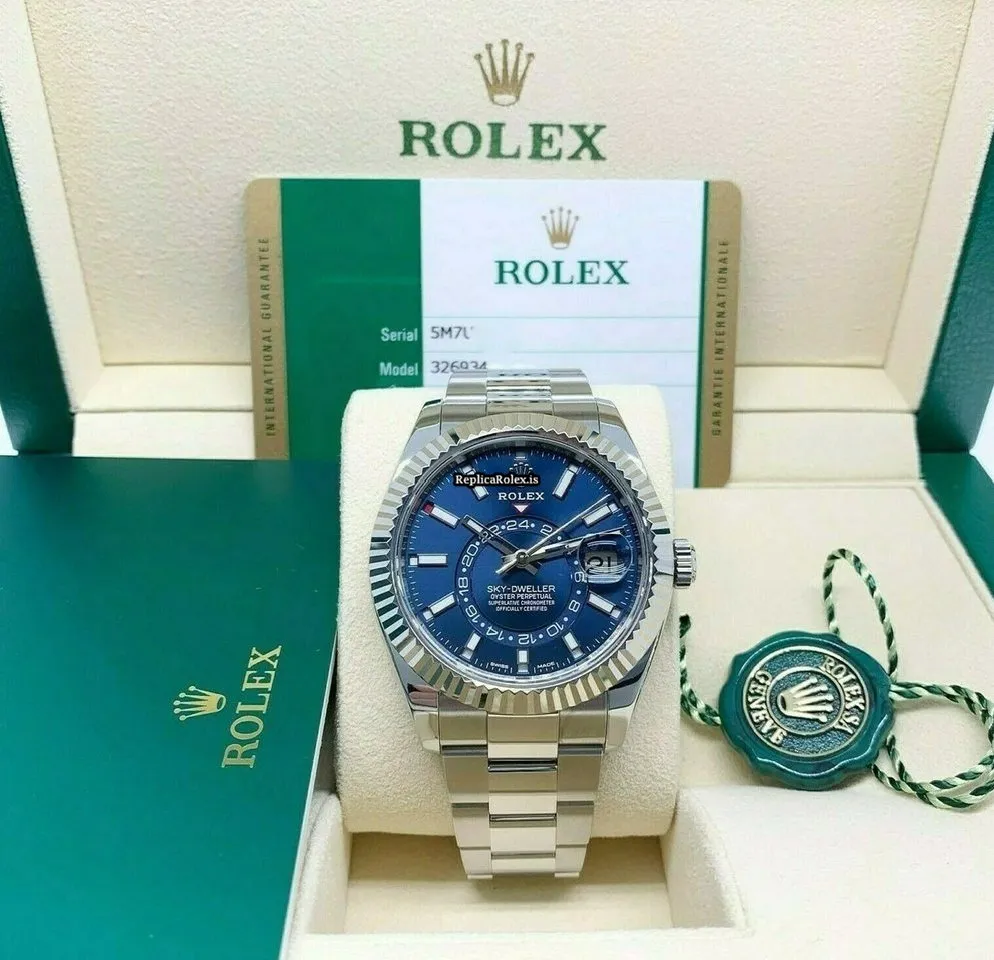 Incredible Replica Rolex Sky-dweller 326934 Caliber 9001 Automatic Movement 42mm Steel Case Mens/unisex Watch