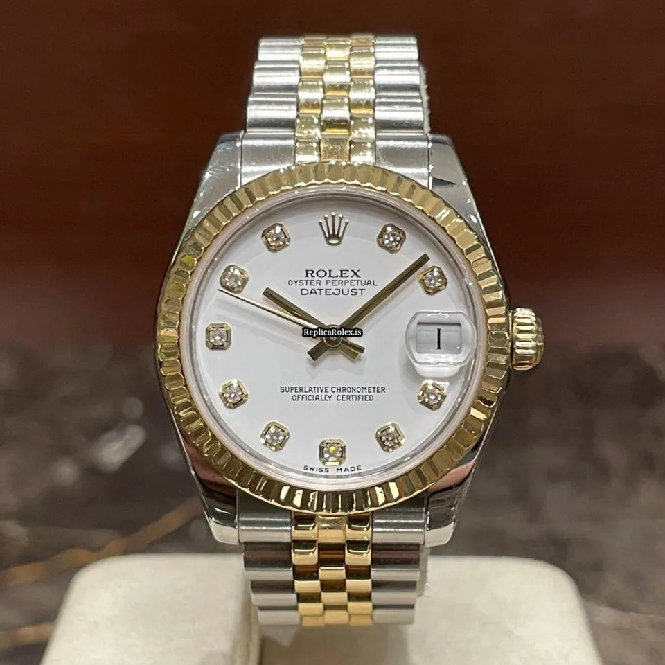 Nice Replica Rolex Lady-datejust 178273 Caliber 2235 Automatic Movement 31mm Gold/steel Case Womens Watch