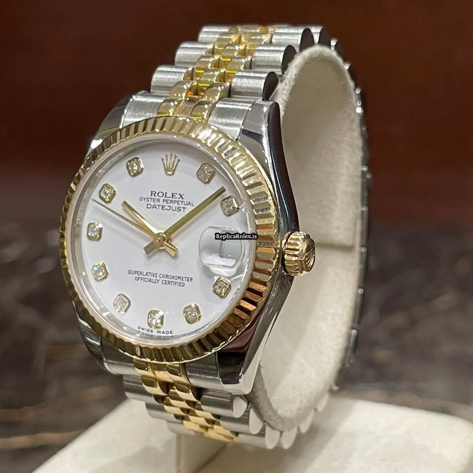 Nice Replica Rolex Lady-datejust 178273 Caliber 2235 Automatic Movement 31mm Gold/steel Case Womens Watch - Image 3
