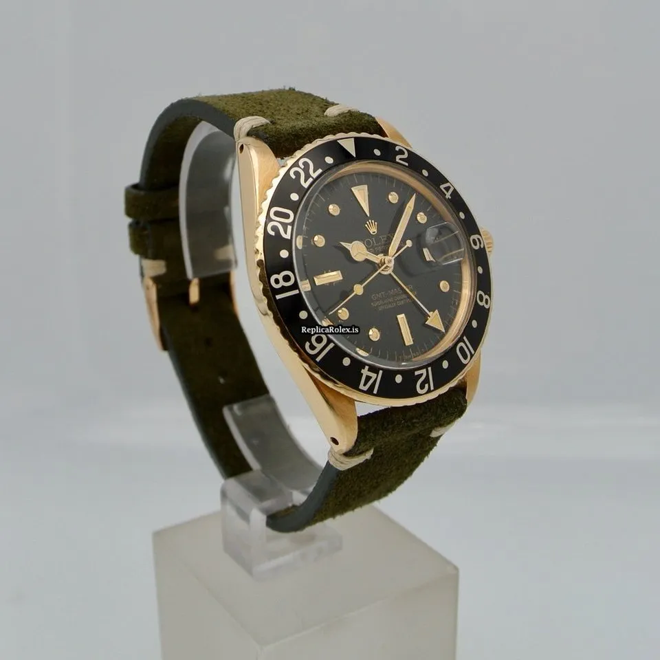 Fabulous Replica Rolex Gmt-master 1675 Caliber 1570 Automatic Movement 40mm Yellow Gold Case Mens/unisex Watch - Image 8
